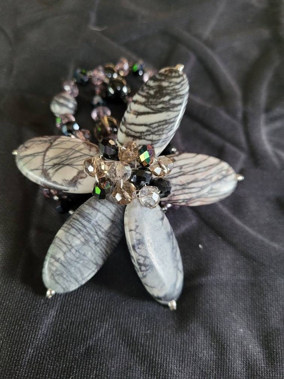 Beautiful Vintage Gemstone Corsage Bracelet | 1980