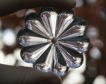 One Vintage 1.5" Venetian Art Glass Flower Prism Part Italy For Sconce Lamp Chandelier