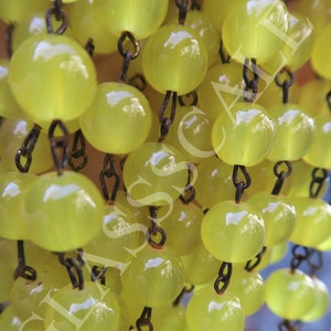 1FT glass 10mm bead prism chain part Lemon Yellow Opaline brass lamp Sunflower chandelier jewelry making suncatcher design