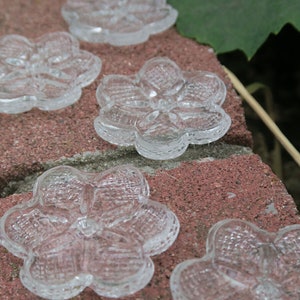 5 Vintage Venetian Glass Flower Prisms Part Italian For Sconces Lamp Chandelier