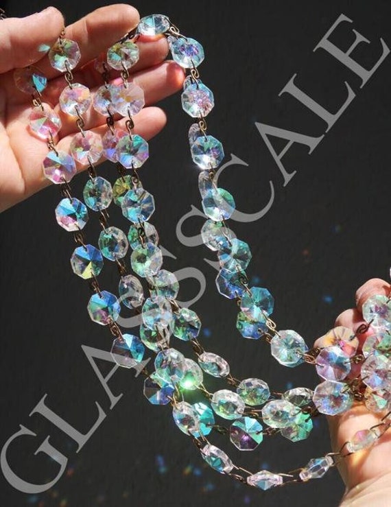 Lot Of 4  Ab  35" Aurora Borealis Rainbow Crystal… - image 1