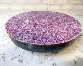 Purple Mandala Cake Stand