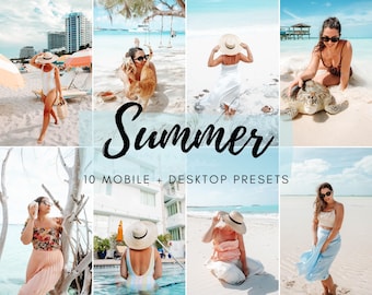10 mobiele Lightroom-presets Bright Summer - Instagram-presets, lifestyle-presets, Lightroom Mobile-presets, Premium Blogger-presets