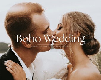 14 WEDDING Lightroom Preset Bundle | Aesthetic Wedding Presets, Natural Photo Preset, Warm Golden Hour Professional Photographer Preset