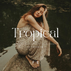 15 TROPICAL Summer Lightroom mobile & desktop PRESETS | Tropical Influencer Presets | Travel Lifestyle Instagram filter | Jungle Aesthetic