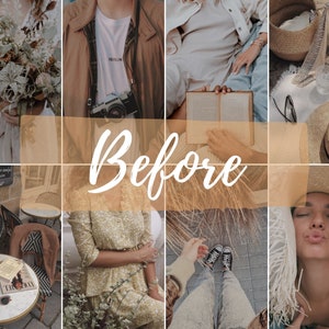 6 Mobile LIGHTROOM Presets, Vsco Filters, Fashion Presets, Mobile Presets, Instagram Filters Presets, Dng Brown Preset, Natural Beige Preset image 2