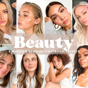 7 Helle Mobile Lightroom Presets, Clean Photo Editing Filter für Portraits Blogger, Natural Selfie Preset, Influencer Preset, Beauty Preset