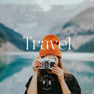 50+ Aesthetic Travel Lightroom Preset Bundle, Mobile & Desktop Summer Travel Preset, Clean Photo Editing Filter for Instagram Travel Blogger