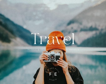50+ Aesthetic Travel Lightroom Preset Bundle, Mobile & Desktop Summer Travel Preset, Clean Photo Editing Filter for Instagram Travel Blogger