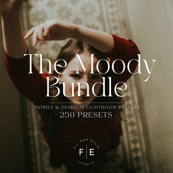 250 DARK Moody Lightroom mobile & desktop Presets | Dark Aesthetic Influencer Presets | Minimal Blogger Presets | Moody Instagram Filter |