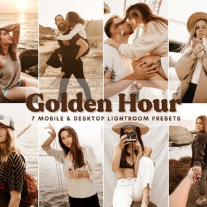 Pu&ograve; includere: Un set di sette preset Lightroom per dispositivi mobili e desktop chiamati "Golden Hour". I preset sono progettati per dare alle foto un bagliore caldo e dorato, simile alla luce durante l'ora d'oro.