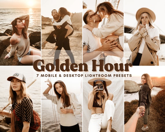 6 Warm Lightroom Mobile Presets, Sunset Presets, Golden Hour Presets, Light Presets, Blogger Presets, Brown Preset, DNGs, Summer, VSCO, Fall
