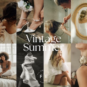 Preajustes de Lightroom de verano vintage / 20 DNG + 20 XMP / Preajustes de retrato con película de 35 mm / Estética cálida y melancólica / Escritorio y móvil / Filtro de Instagram