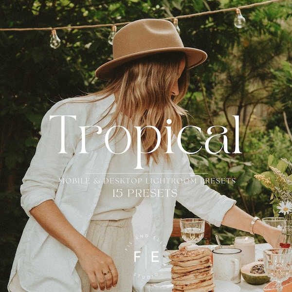 15 TROPICAL Summer Lightroom mobile & desktop PRESETS | Tropical Influencer Presets | Travel Lifestyle Instagram filter | Jungle Aesthetic