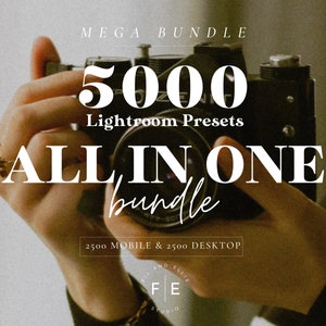5000 Mobile & Desktop Lightroom Preset Bundle | Natural Preset, Influencer Presets, Bright Presets, Mobile Presets, Instagram photo Filter