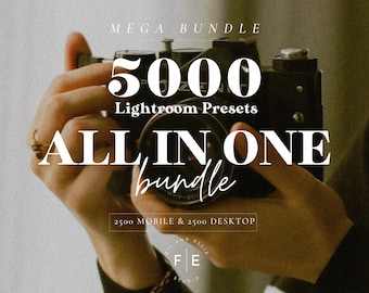 5000 Mobile & Desktop Lightroom Preset Bundle | Natural Preset, Influencer Presets, Bright Presets, Mobile Presets, Instagram photo Filter