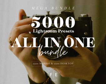 5000 Mobile & Desktop Lightroom Preset Bundle | Natural Preset, Influencer Presets, Bright Presets, Mobile Presets, Instagram photo Filter