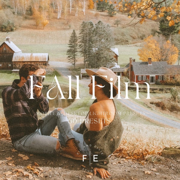 50+ FALL FILM Retro Lightroom Mobile & Desktop Presets | Autumn Presets | Film Preset | 35 mm | Warm Fall Photo Editing Filter | Halloween