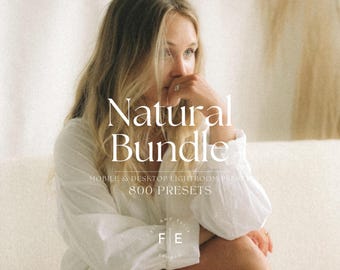 Natural Bundle 800 Lightroom Presets Mobile Desktop DNG XMP Stimmungsvolle Luftige Moderne Film Presets Paket