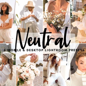 6 LIGHTROOM Mobile Presets, Clean Lifestyle Presets, Vsco Filters, Fashion Presets, Bright Preset, Instagram Filters, Natural Preset, Summer