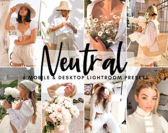 6 LIGHTROOM Mobile Presets, Clean Lifestyle Presets, Vsco Filters, Fashion Presets, Bright Preset, Instagram Filters, Natural Preset, Summer