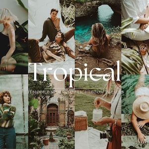 15 TROPICAL Summer Lightroom mobile & desktop PRESETS | Tropical Influencer Presets | Travel Lifestyle Instagram filter | Jungle Aesthetic