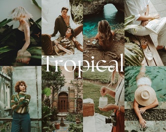 15 TROPISCHE Zomer Lightroom mobiele en desktop VOORINSTELLINGEN | Voorinstellingen voor tropische beïnvloeders | Reizen Lifestyle Instagram-filter | Jungle-esthetiek