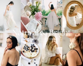 Natürliche und helle Lightroom-Presets | 25 Handy + Desktop | Hochzeitsportrait Lifestyle | luftiger Folienlook | DNG + XMP | Natural Presets | IG