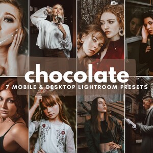 6 Chocolate Mobile Lightroom PRESETS -Brown Presets, Photo filters/ iPhone Presets,Portrait Presets LIGHTROOM Lifestyle mobile preset,DNGs