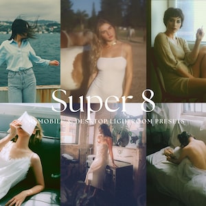 50+ FILM SUPER 8 Retro Lightroom Mobile & Desktop Presets | Grain Preset |Instagram Presets | Film Preset | Analog 35 mm | Film Aesthetic