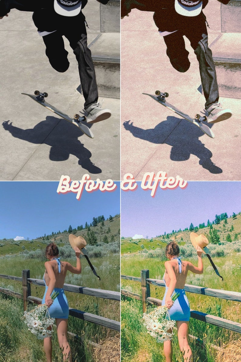 6 Film Lightroom Mobile & Desktop Preset, Vintage Presets, Retro Film Presets, 35mm Presets, Fotofilters, VSCO Presets, Instagram afbeelding 7