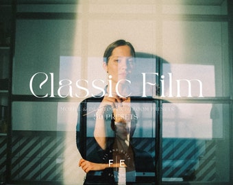 FILM 50+ 35 mm Lightroom pour mobile et bureau, préréglages Blogger, préréglage esthétique de film, film analogique vintage, filtre à grain de film Instagram
