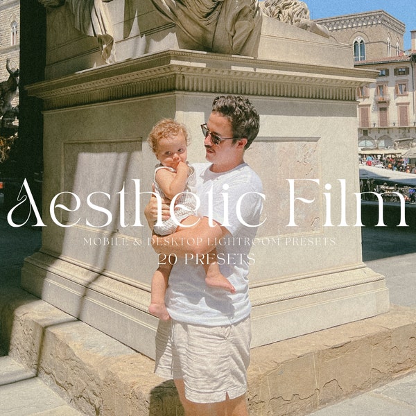 20 Été Printemps FILM 35 mm Lightroom pour mobile et bureau, préréglages Blogger, préréglage esthétique de film, film analogique, filtre à grain de film Instagram