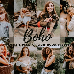 7 Mobile LIGHTROOM Presets, Boho Preset, Desktop Presets, Vsco Filters, Moody Presets, Mobile Presets, Instagram Filter, Rich Mobile Preset