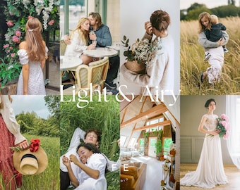 Luftige & Leichte Lightroom Presets | 25 Handy + Desktop | Hochzeit Familie Lifestyle | Weicher natürlicher Look | DNG + XMP