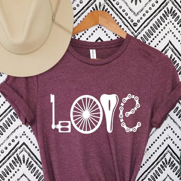 Love Bicycle Shirt, Cyclist Shirt, Bicycle shirt, Gift for Bike Rider, Love shirt, Bicycle Rider, Bicycle Birthday shirt, Cytologist Shirt