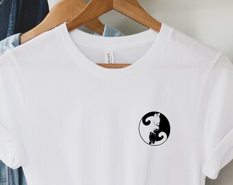 zen tee two halves fashion top Sun and moon ying yang shirt couples shirt yin yang symbol t shirt japanese graphic shirt
