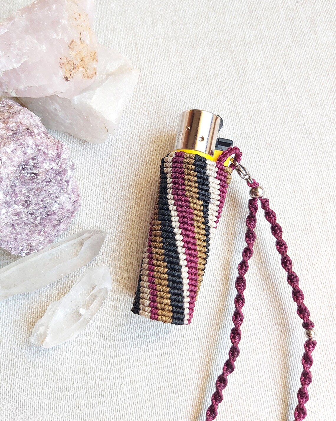 Macrame Clipper Lighter Cover Lighter Holder Hippie Etsy
