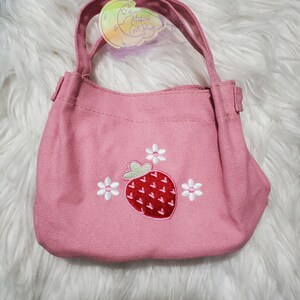 Strawberry Convertible Mini Shoulder Bag / Tote Bag