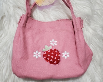 Mini sac à bandoulière / sac fourre-tout convertible fraise