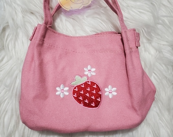 Strawberry Convertible Mini Shoulder Bag / Tote Bag