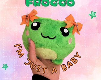 Froggo - Compañeros Kawaii (Peluches con base magnética y clip de transporte)