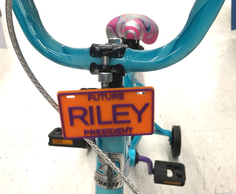 Personalized Kids License Plate Custom Toy Car Name Bike Etsy