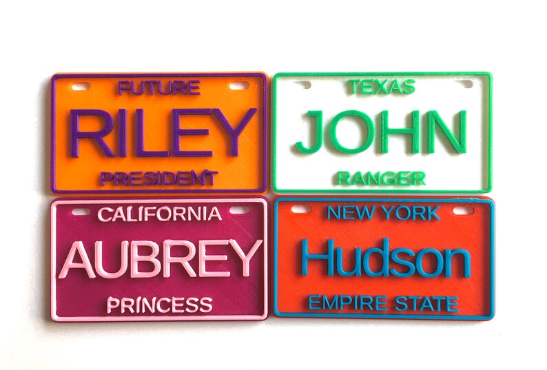 Personalized Kids License Plate Custom Toy Car Name Bike Etsy