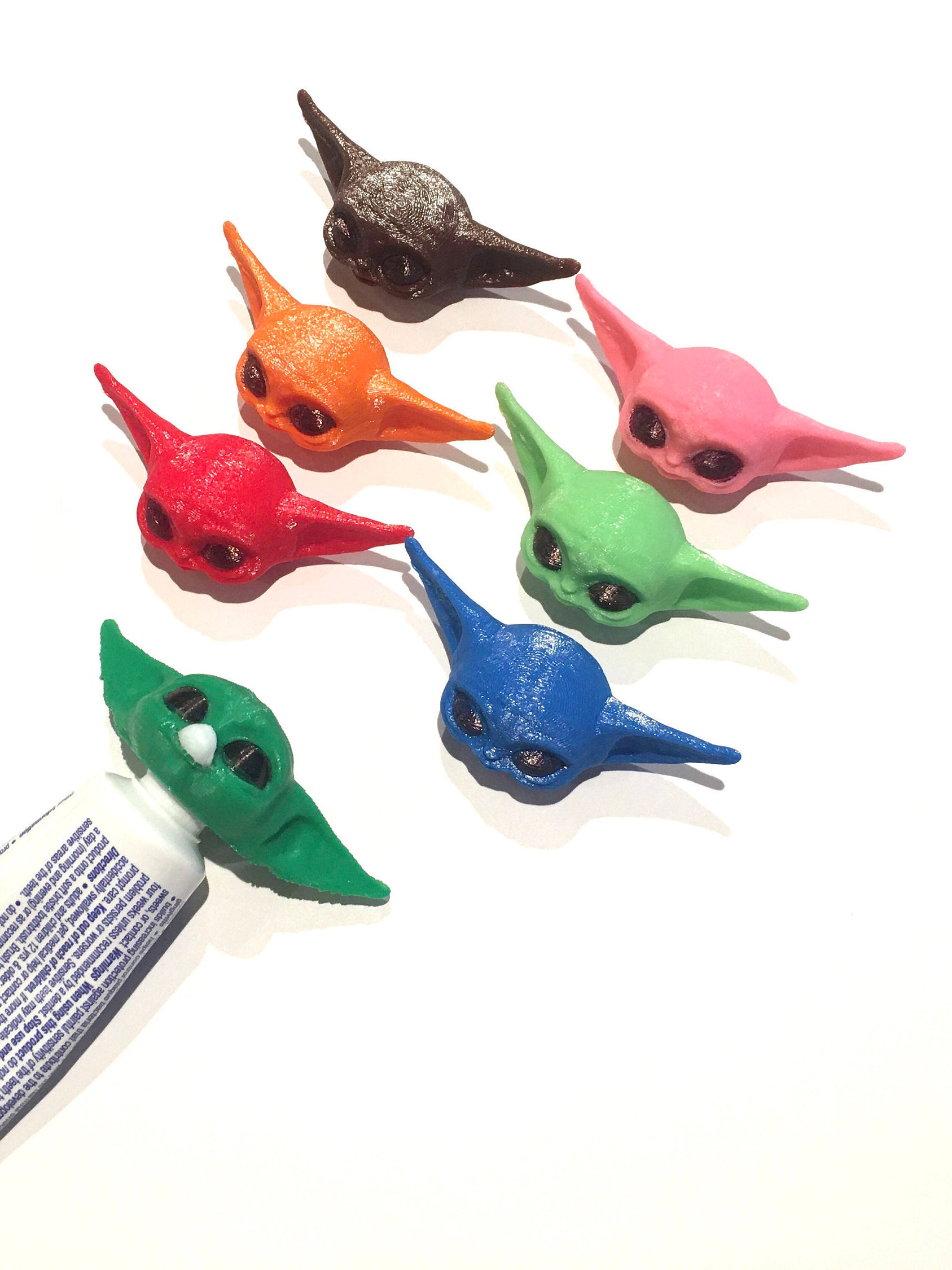 Toothbrush Holders Baby Yoda Toothpaste Cap 3D Printed Toothpaste