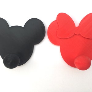 Mouse Head Wall Hanger, Hook, Holder, Mouse Ears, 3D Printed