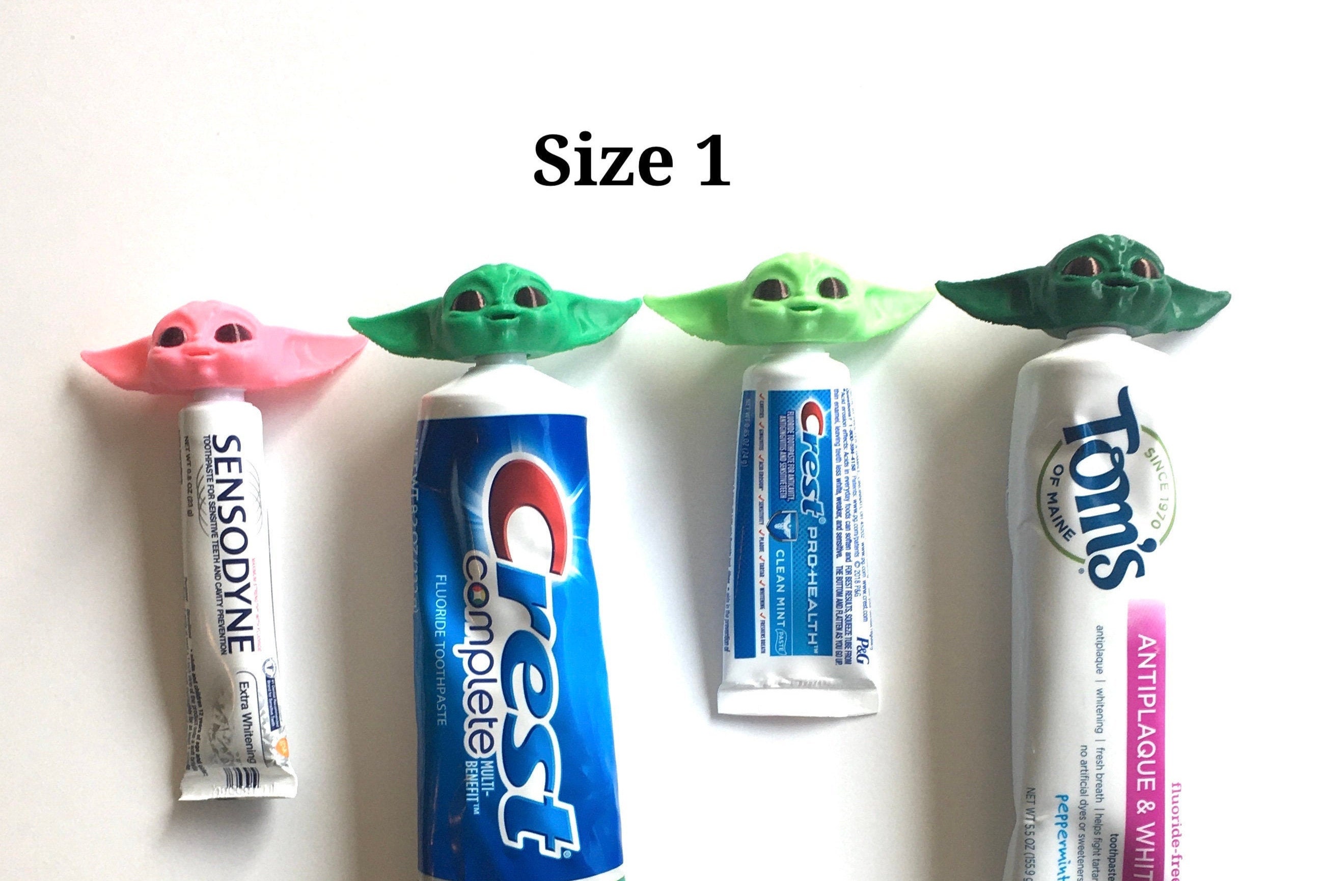 Toothbrush Holders Baby Yoda Toothpaste Cap 3D Printed Toothpaste