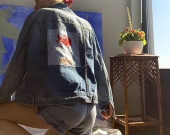 up-cycled unisex denim jacket