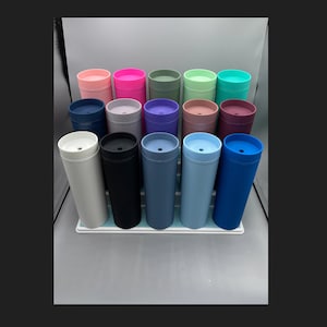 16 Unzen schmaler gerader Pastellbecher, matter Becher mit passendem Strohhalm, anpassbare leere Becher, mit Deckeln und Strohhalmen