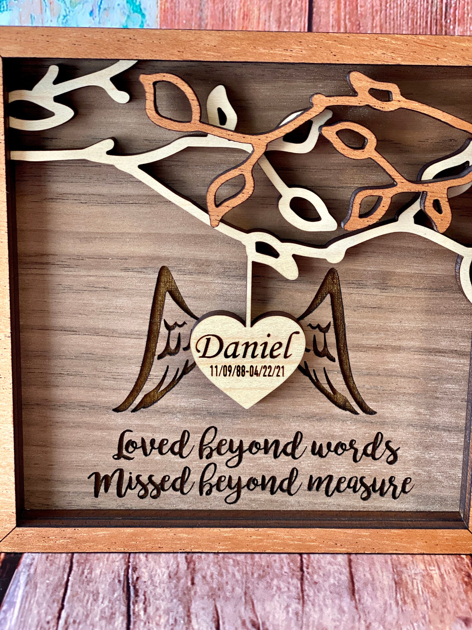 Memorial plaque sign loved beyond words missed beyond  etsy